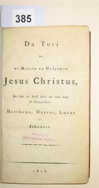 (SURINAM.) Da Tori va wi Massra en Helpiman Jesus Christus.